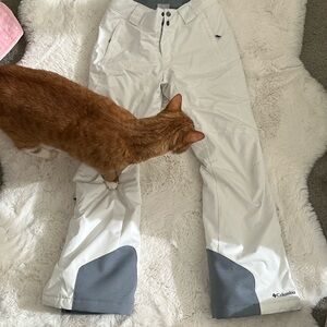 Columbia white xs ski pants